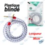 CABLE JACK MALE/MALE STEREO  PLASTIQUE BLINDE