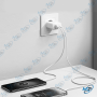 Kit Chargeur Double USB 2.4A (12W) DEVIS | Câble Lightning 1M Inclus | MJ-A12