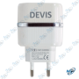 Kit Chargeur Double USB 2.4A (12W) DEVIS | Câble Lightning 1M Inclus | MJ-A12