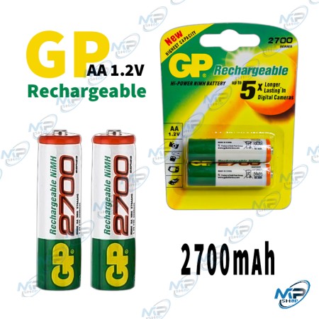 2 Piles Rechargeable AA - NI-MH GP2700 - 2600 MAh
