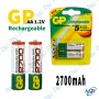 2 Piles Rechargeable AA - NI-MH GP2700 - 2600 MAh