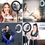🌈Ring Light LED RGB 30cm avec Trépied 210cm Pro - Live & Vidéo