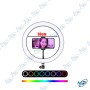 🌈Ring Light LED RGB 30cm avec Trépied 210cm Pro - Live & Vidéo