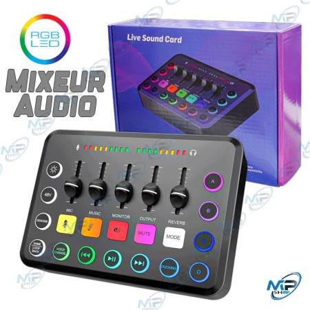 🎛️Mini-Mixeur Audio USB/Type-C | Carte Son Live Studio | Streaming & Podcast