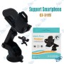 🤳Support Téléphone Voiture 2-en-1 CZ-3115 : Fixation Ventouse & Grille d'Aération
