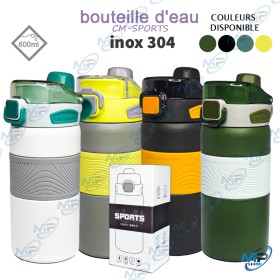 💧Gourde Sport Isotherme 600ml | Anti-fuite, Sans BPA, Hydratation Active