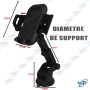 🤳Support Téléphone Voiture 2-en-1 CZ-3115 : Fixation Ventouse & Grille d'Aération