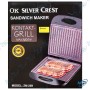 🍳Grill Panini & Sandwich Maker OK Silver Crest 1400W | Revêtement Antiadhésif