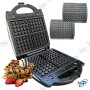 🔄Machine 3-en-1 Amouna 1400W - Gaufres, Croque-Monsieur, Noix Remplies