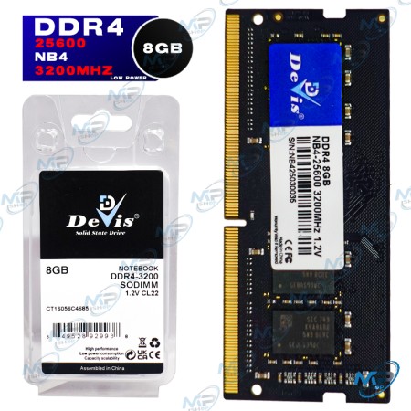 💻RAM Devis 8GB DDR4 3200MHz - Mise à Niveau Essentielle pour PC Portable
