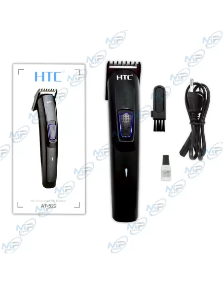 🔋Tondeuse HTC AT-522 Homme : Lame Précision, 45Min Autonomie, Sans Fil