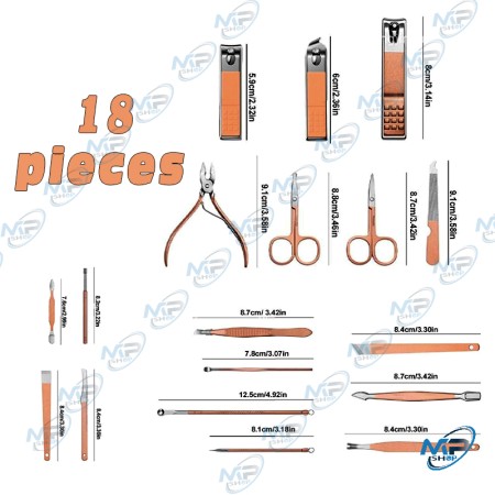 ✂️Kit Manucure Professionnel 18-en-1 – Voyage, Pédicure, Soins