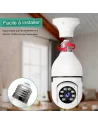 📸Caméra Ampoule Wi-Fi 360° HD | Installation E27 Facile | Détection Mouvement