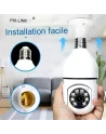 📸Caméra Ampoule Wi-Fi 360° HD | Installation E27 Facile | Détection Mouvement