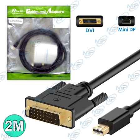 🖥️Câble Mini DisplayPort vers DVI (2M) - Connexion Mac/PC à Écran/Projecteur