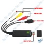 ADAPTATEUR D'acquisition EasyCAP Video-Audio USB + 3RCA
