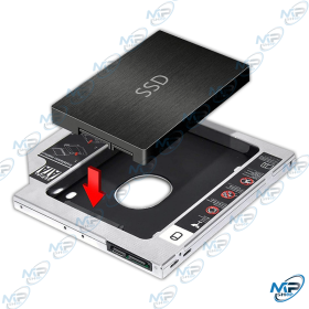 BOITIER EXTENSION 9.5MM POUR DISQUE DUR HDD/SSD 2.5" CADDY