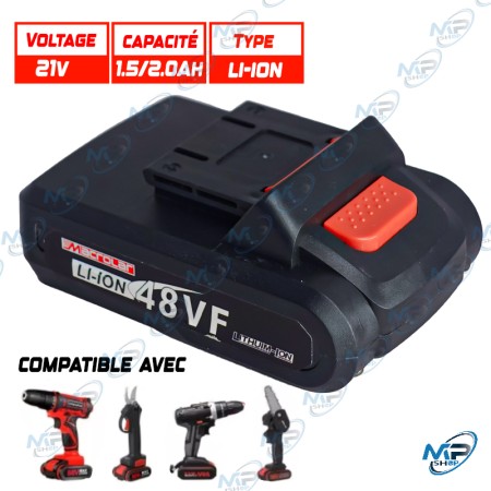 🔋Batterie Lithium-Ion 48VF (21V) 2.0Ah pour Outils Électriques Macrolar