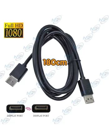 CABLE DISPLAY PORT MALE MALE FULL HD 1080P 1.8M
