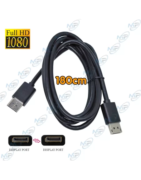 CABLE DISPLAY PORT MALE MALE FULL HD 1080P 1.8M