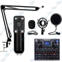 micro de jeu à condensateur pour PC avec mixeur audio professionnel