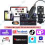 micro de jeu à condensateur pour PC avec mixeur audio professionnel