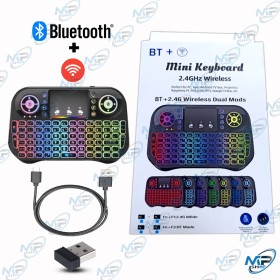 🎮Mini Clavier Sans Fil Dual Mode Touchpad RGB | TV Box & Smart TV