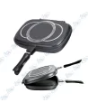 🍳Poêle Magic Double Face Dessini 40cm - Anti-adhésive & Sans Fumée