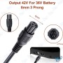 🛴Chargeur 42V 2A Connecteur 8mm 3 Broches pour Trottinette Électrique – Chargeur Batterie Lithium 36V