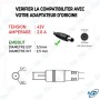 🔋Chargeur 42V 2A Lithium Ion pour Trottinette/Vélo Électrique – Rapide et Sûr