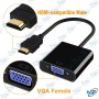 🖥️Adaptateur HDMI vers VGA Audio + Power - Connectez PC/PS4 à Ancien Moniteur
