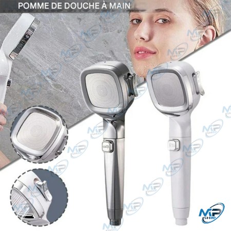 🚿Pomme de Douche Speedboost 4 Modes | Haute Pression et Filtration Fine