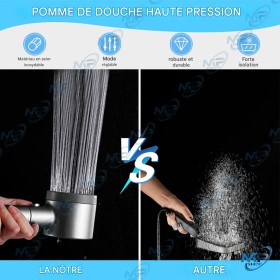 Pommeau de douche économique à 5 niveaux