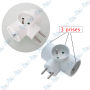 🏠 Triple Adaptateur Secteur Mural (T-Plug) 3 Voies pour Prises Européennes