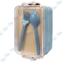 Boîte repas 2 étages avec couvercle et couverts (400 ml / 500 ml)