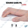 💻 Souris Sans Fil 2.4 GHz Blanche : Ergonomie, Finesse et Fiabilité