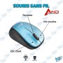 🖱️Souris Sans Fil Compacte 2.4 GHz Bleue - AND Technology 1314