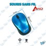 🖱️Souris Sans Fil Compacte 2.4 GHz Bleue - AND Technology 1314