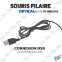 🖱️Souris Filaire Optique PC-SMOL32-K Taille L | 1000 DPI USB Ergonomique