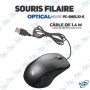 🖱️Souris Filaire Optique PC-SMOL32-K Taille L | 1000 DPI USB Ergonomique