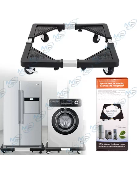 ✨Support Mobile 4 Roues pour Lave-Linge & Réfrigérateur | Anti-Corrosion