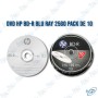 📀 Pack de 10 DVD HP BD-R Blu-ray 25 Go – Vitesse 1-6x