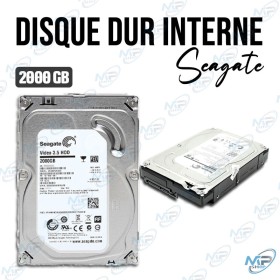 💾 Disque Dur Interne Seagate 2 To 3.5" – SATA 6 Gb/s – 7200 RPM – HDD Haute Capacité pour PC & Serveurs