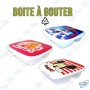 🍱Boîte à goûter compartimentée pour enfants – 3 compartiments – Licences officielles (Barbie, Mickey, Spiderman) – Plastique PP0