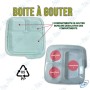 🍱Boîte à goûter compartimentée pour enfants – 3 compartiments – Licences officielles (Barbie, Mickey, Spiderman) – Plastique PP0