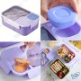 🍱 Lunch box compartimentée 3 en 1 – Boîte à repas 1450ml avec couvercle hermétique – Violet – Idéale pour le bureau, l’école ou