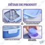 🍱 Lunch box compartimentée 3 en 1 – Boîte à repas 1450ml avec couvercle hermétique – Violet – Idéale pour le bureau, l’école ou