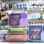🍱 Lunch box compartimentée 3 en 1 – Boîte à repas 1450ml avec couvercle hermétique – Violet – Idéale pour le bureau, l’école ou