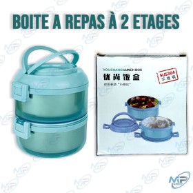 🧊Boîte à Repas 2 Étages Isotherme – Inox & Plastique Hermétique – Avec Poignée & Soupape de Sécurité