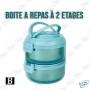 🧊Boîte à Repas 2 Étages Isotherme – Inox & Plastique Hermétique – Avec Poignée & Soupape de Sécurité